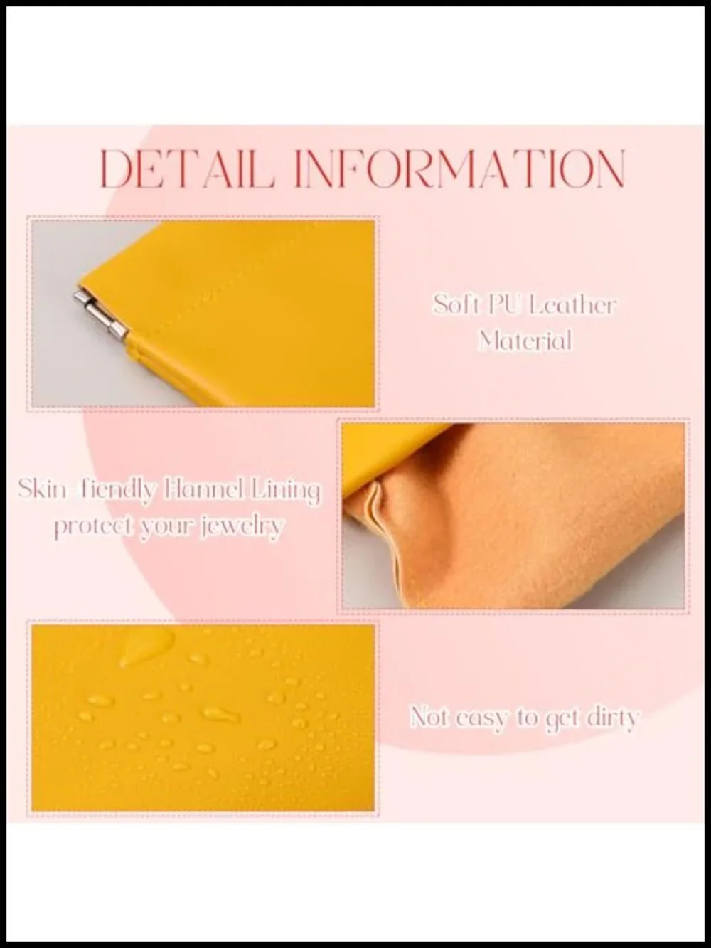 PU Leather Jewelry Pouch Travel Bag Gift Bags Cosmetic Bag Organizer